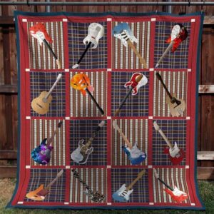 Guitar Collection Blanket Quilt  Quilt